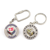 Custom Logo Country City Souvenir Keychain Dice Rotate Keyring Spinning Metal Key Chain