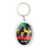 Customized Various Shapes Clear Acrylic Key Chain Jamaica Souvenir Keychain for Gift Shops Wholesalers