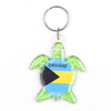 Custom Printed Logo Bahamas Souvenir Keychain Plastic Clear Acrylic Keyring