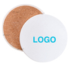 Custom Logo Tourist Souvenir Round Square Ceramic Cork Cup Coasters for Drinks