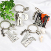 Personalized Design Zinc Alloy New York Souvenir Metal Key Chain Custom Alphabet Letter Initial Keychain