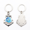 Wholesale Customized Logo Beach Island Tourist Souvenir Foil Metal Key Chain Anchor Keychain