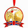 Custom Christmas Ornament Gold Sliver Brass Home Tree Xmas Hanging Decoration for Gift