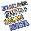 Manufacturer Custom Design Countries Oman Malta Souvenir 3D Letter Wooden MDF Fridge Magnet