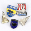 Wholesale Custom Shape Denmark Souvenir Metal Brooch Enamel Hat Clothes Lapel Pin Badge