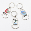 Wholesale Custom Beach Island Souvenir Tourist Keychain Enamel Metal Beer Bottle Opener Key Chain