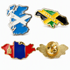 Factory Custom Mongolia Jamaica Scotland Travel Souvenir Badge Metal Lapel Pin Brooch