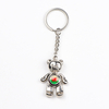 Wholesale Custom Logo Zinc Alloy Souvenir 3D Cute Movable Metal Bear Keychain