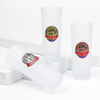 Manufacturer Customized Engraved City Tourist Souvenir Long Tequila Shot Glass with Metal Logo