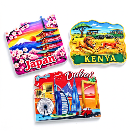 Custom Logo Resin Magnet Countries Tourism Souvenir Fridge Magnet for Your Local Market