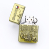 Wholesale Custom Logo Souvenir Lighter Windproof Kerosene Metal Cigarette Lighter