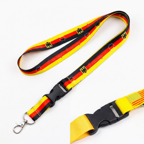 Wholesale Custom Logo Printing Souvenir Neck Polyester Lanyard with Buckle