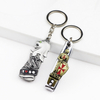 Custom Engraved Logo Countries City Tourist Souvenir Nail Clippers with Opener Keychain