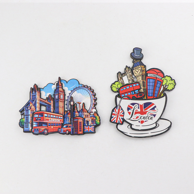 Personalized Made Mdf Wooden Magnet Custom Tourist Souvenir London Fridge Magnet