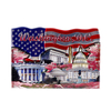Customized Design Washington D.C. Souvenir Wooden Magnet Epoxy Foil MDF Wood Fridge Magnet