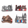 Customised Made Zinc Alloy Metal 3d European Country Souvenir Refrigerator Magnet for Fridge Decor