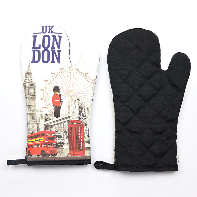 Custom Logo Souvenir Heat Resistant Kitchen Cooking Oven Mitts Gloves