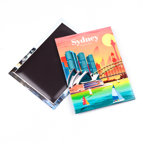 Custom Logo Tourist Souvenir Tin Plate Fridge Magnet Australia Sydney Harbour Bridge Magnet Souvenir