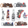 Custom Design Zinc Alloy USA Cities Souvenir Metal Beer Bottle Opener Fridge Magnet