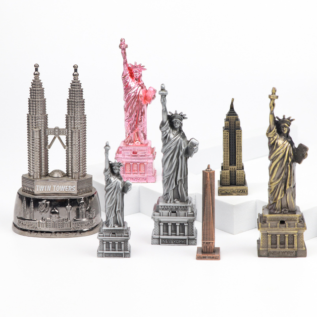 Custom Design Home Decor USA Souvenirs Landmark Model Sculpture Mini Metal Figurine
