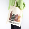 Custom Logo Sweden Souvenir Tote Bag Shopping Canvas Shoulder Bag
