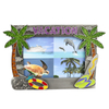 Custom Design Beach Souvenir Decorative Glitter Metal Picture Photo Frame