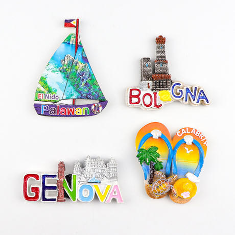 Custom Design Tourist Souvenir Gifts 3D Resin Fridge Magnets from Around The World