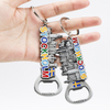 Customised Made Sweden Stockholm Souvenir Metal Key Chain Beer Bottle Opener Keychain