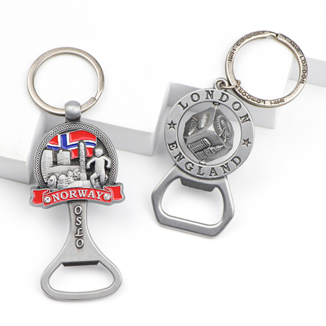 Wholesale Custom Design Zinc Alloy Tourist Souvenir Metal Beer Bottle Opener Keychain