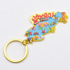 Customised Zinc Alloy Enamel Keychain Cities Island Beach Souvenir Metal Keychain Charms