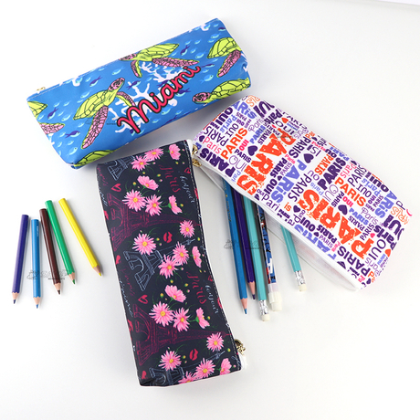 Custom Logo Pencil Bags Souvenir Stationery Office School Pencil Case Zipper Bag Pencil Pouch 