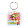 Custom Printed Logo Bahamas Souvenir Keychain Plastic Clear Acrylic Keyring