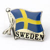 Custom Design Sweden Souvenir Enamel Epoxy Metal Lapel Pin Badge