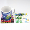 Custom Logo Tourist Souvenir Round Square Ceramic Cork Cup Coasters for Drinks