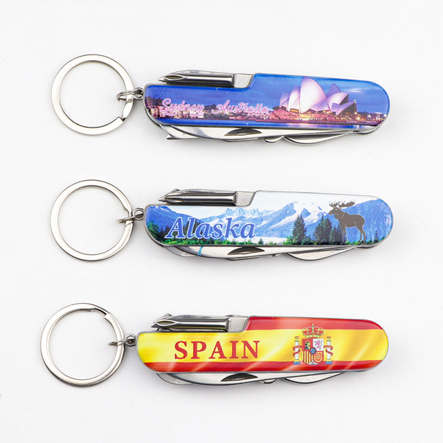 Custom Logo Knife Mini Multi Tool Folding Knife Souvenir Multifunctional Pocket Knives