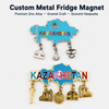 Factory Custom Design Logo Zinc Alloy Tourist Souvenir Ref Magnet Metal Kazakhstan Fridge Magnet
