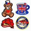 Wholesale Custom Logo Embroidered Iron on Patches Souvenir Gift Fabric Hat Clothes Patch