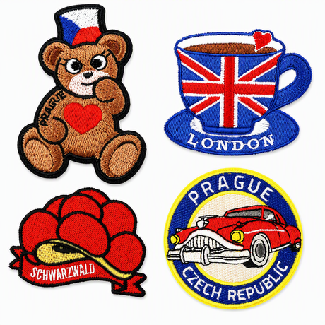 Wholesale Custom Logo Countries Tourist Souvenir Embroidery Iron on Patches for Clothes Hat