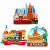 Custom Resin Magnets European Souvenir City Travel 3D Polyresin Refrigerator Fridge Magnet