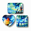 Customized Iceland Tourist Souvenir Gift Strong Magnetic Crystal Glass Refrigerator Magnets for Fridge