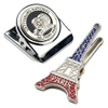 Personalized Tourist City Paris Souvenir Multifunction 3D Metal Fridge Magnet Clip Customised