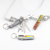 Custom Logo 11 in 1 Multi Functional Knife Souvenir Mini Folding Pocket Knife Keychain
