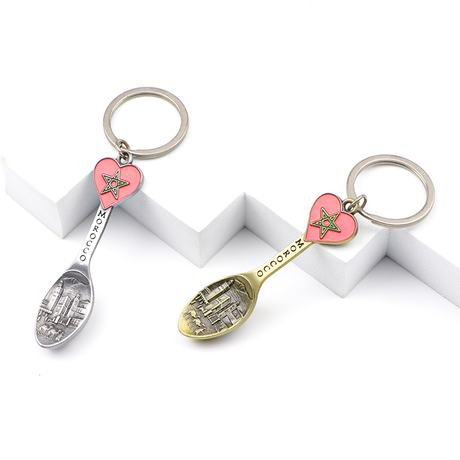 Wholesale Custom Design Souvenir Metal Bottle Opener Mini Spoon Keychain