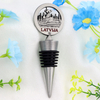 Customized Logo Zinc Alloy Metal Cork Souvenir Gifts Bottle Wine Stopper