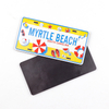 Customized Embossed Beach Souvenir Metal 3d Aluminum Car License Plate Fridge Magnet