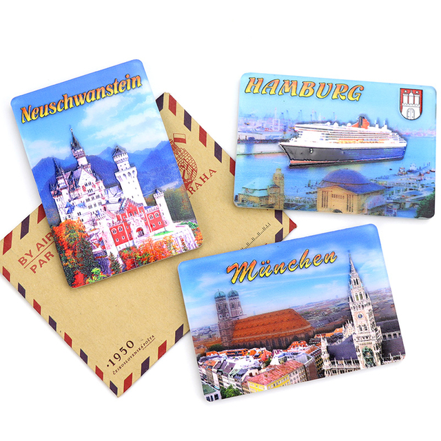Custom Design 3D Germany Tourist Souvenir Acrylic Refrigerator Fridge Magnet