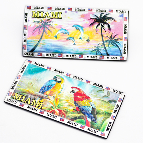 OEM Custom Design Beach Sea City Island Souvenir Aluminium Foil Fridge Magnet