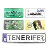 Custom Logo Tenerife Country City Souvenir Aluminum 3D Metal Car License Plate Wholesale
