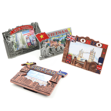 Custom Souvenir Metal Picture Frames Home Decor Photo Frame for Gift Shop Wholesalers
