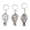 Customized Engraved Stainless Steel Souvenir Gifts Finger Nail Clipper with Opener Keychain